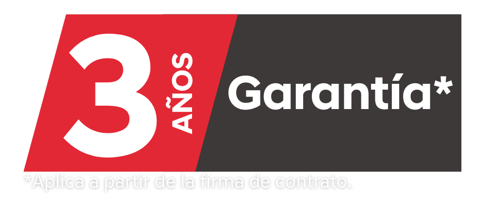 3 años de garantía